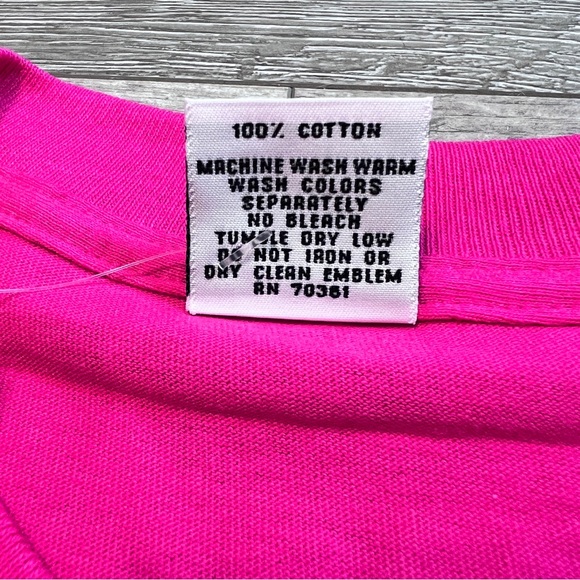 Vintage NWT HRLA Maui Embroidered T Shirt Size XL Pink Single Stitch Deadstock - Picture 14 of 16